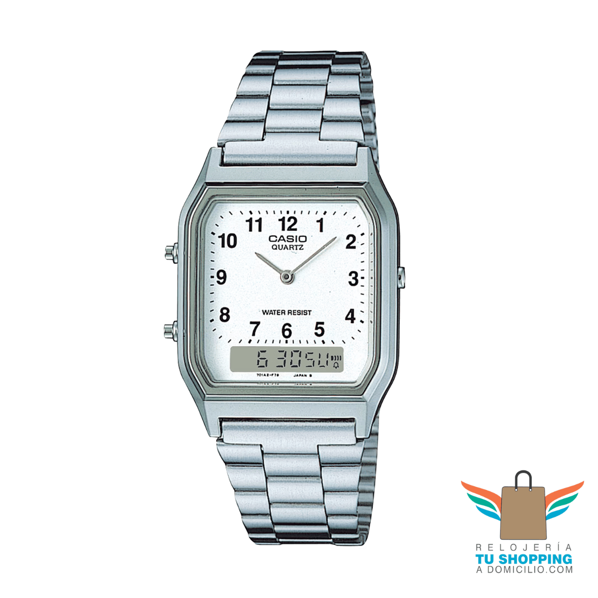 Reloj CASIO - AQ-230A-7B - simplicidad retro – analogo – digital