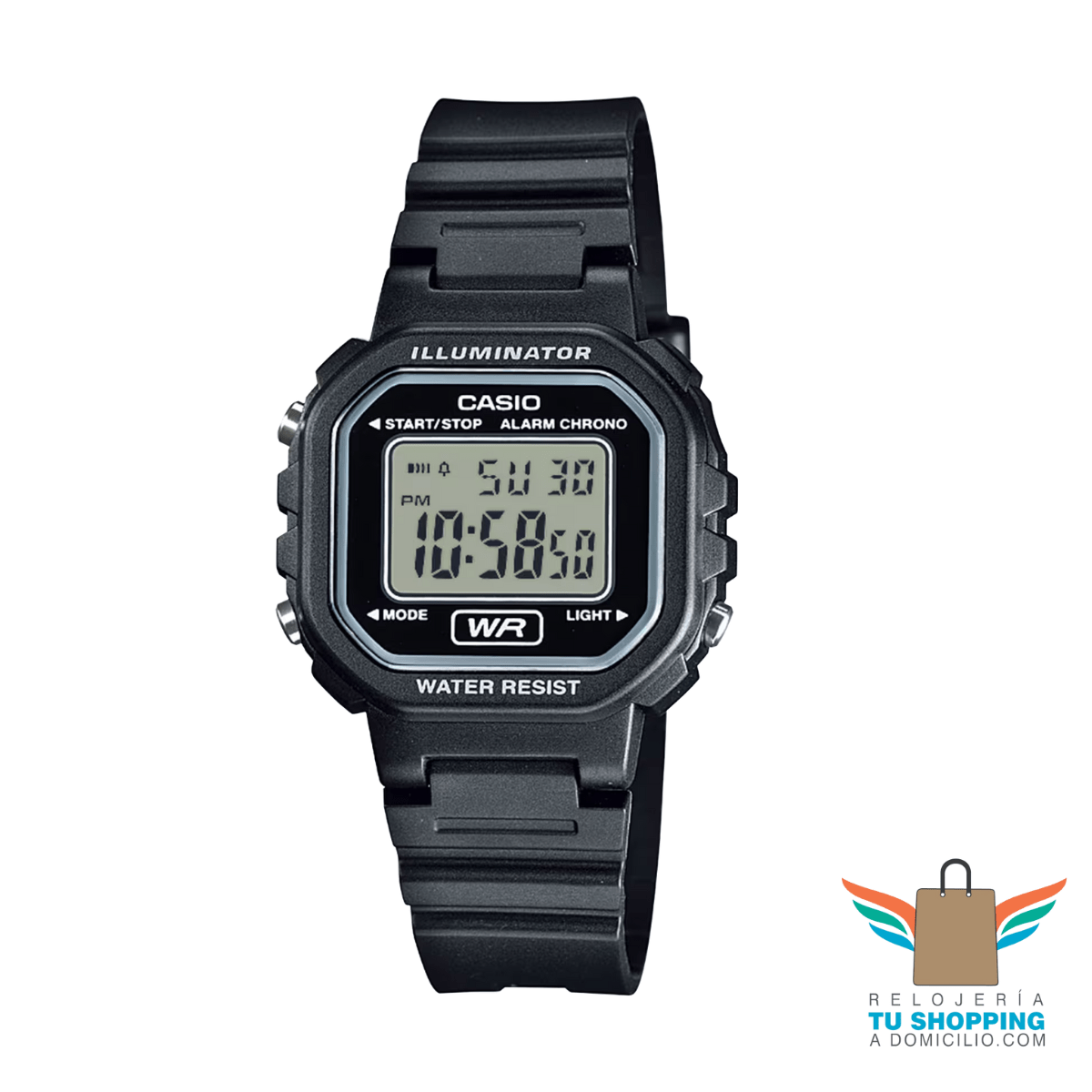Reloj – CASIO - LA-20WH-1ADF - Cronómetro de 1/100 segundos, Alarma Y Luz LED